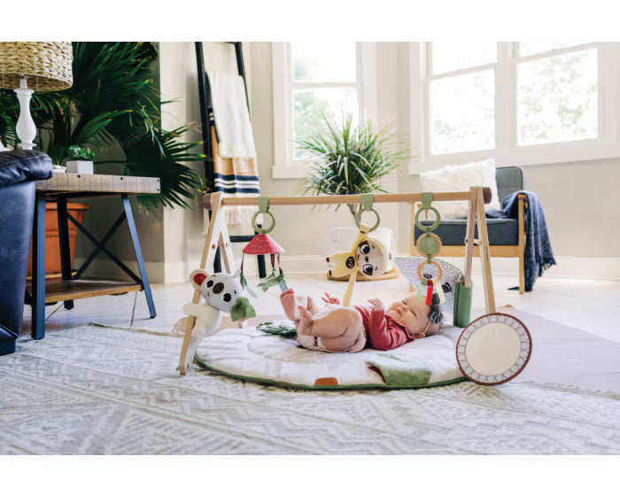 Tapis D'éveil Boho Chic, Tapis De Jeu Pour Bébé, Arche De Jouets En Bois - Des La Naissance - L'Atelier Des Tout-Petits