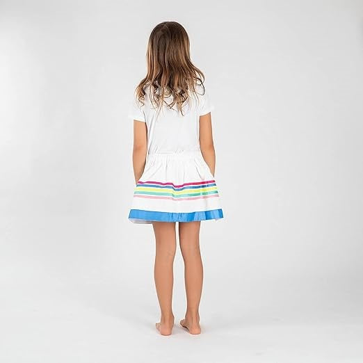 Jupe fille Interdit de me gronder Bluna blanc - L'Atelier Des Tout-Petits