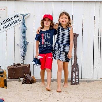 Robe Interdit De Me Gronder Viky Rayures marines - L'Atelier Des Tout-Petits