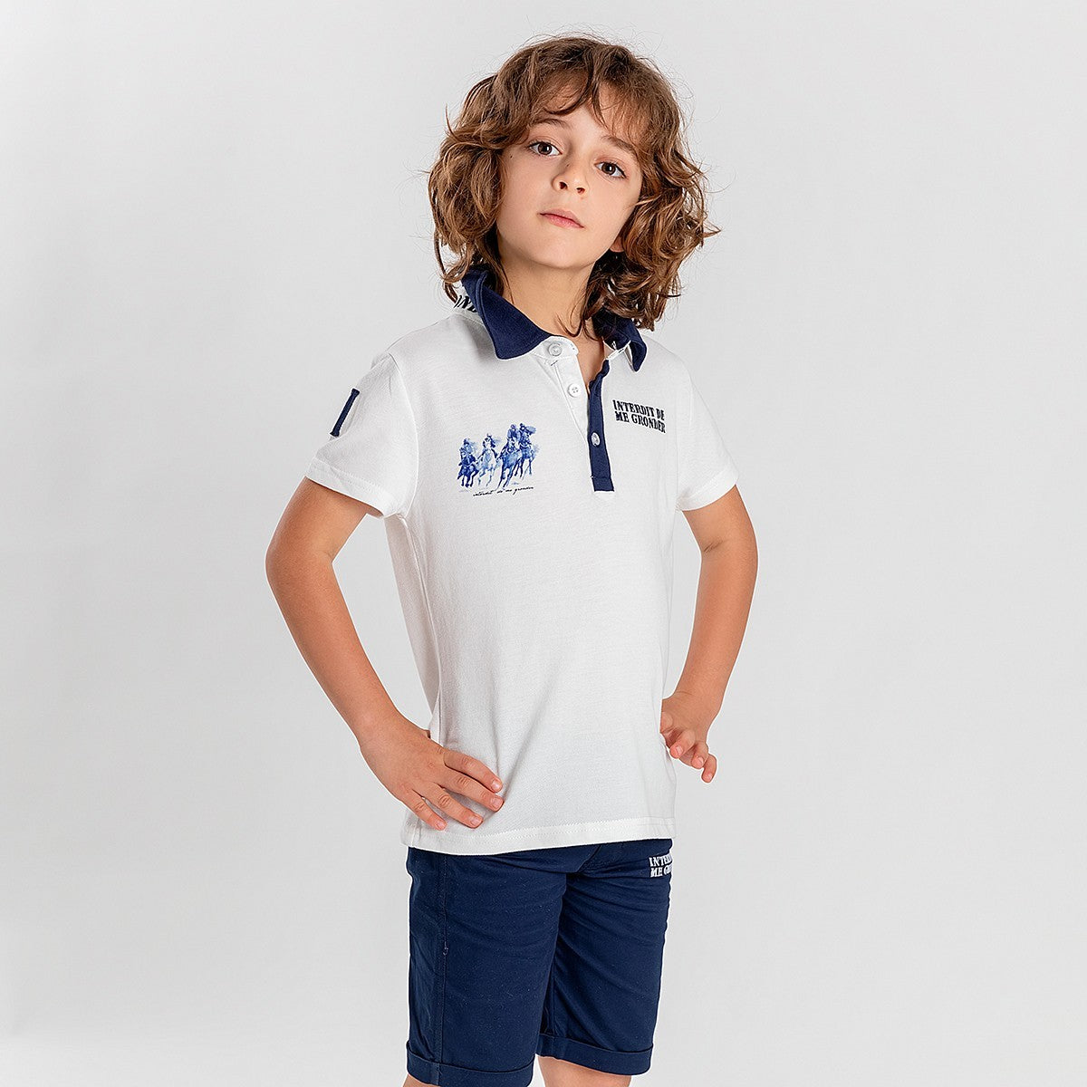 Polo Interdit De Me Gronder Liberté écru - L'Atelier Des Tout-Petits