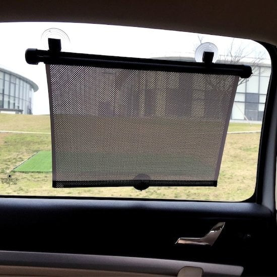 2 Pare soleils SafetyBaby roller sunshade noir - L'Atelier Des Tout-Petits