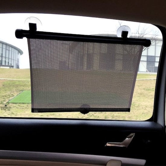 2 Pare soleils SafetyBaby roller sunshade noir - L'Atelier Des Tout-Petits