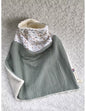 Bavoir/serviette Suzon Et Suzette Lisette gris uni - L'Atelier Des Tout-Petits