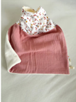 Bavoir/serviette Suzon Et Suzette Lisette gris uni - L'Atelier Des Tout-Petits