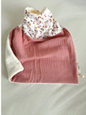 Bavoir/serviette Suzon Et Suzette Lisette gris uni - L'Atelier Des Tout-Petits