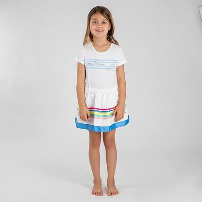 Jupe fille Interdit de me gronder Bluna blanc - L'Atelier Des Tout-Petits