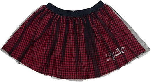 Jupe fille Interdit de me gronder Look rouge - L'Atelier Des Tout-Petits
