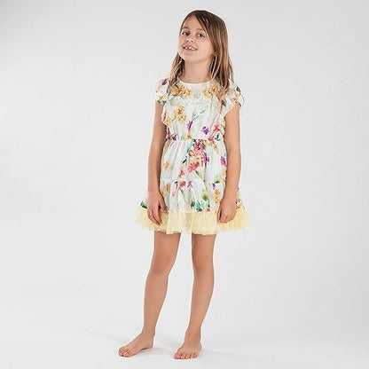 Robe fille Interdit de me gronder Summer imprimé fleur - L'Atelier Des Tout-Petits