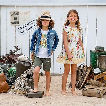 Robe fille Interdit de me gronder Summer imprimé fleur - L'Atelier Des Tout-Petits