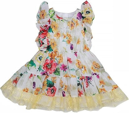 Robe fille Interdit de me gronder Summer imprimé fleur - L'Atelier Des Tout-Petits