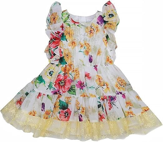 Robe fille Interdit de me gronder Summer imprimé fleur - L'Atelier Des Tout-Petits