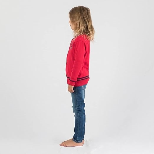 Gilet Interdit De Me Gronder Swag rouge logo bleu - L'Atelier Des Tout-Petits
