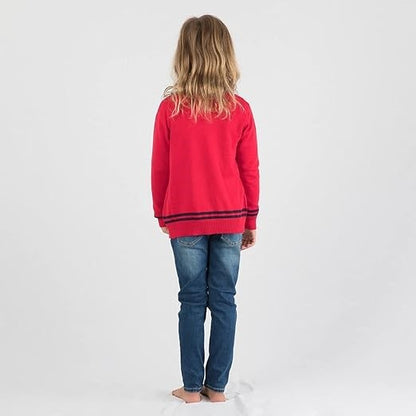 Gilet Interdit De Me Gronder Swag rouge logo bleu - L'Atelier Des Tout-Petits
