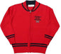Gilet Interdit De Me Gronder Swag rouge logo bleu - L'Atelier Des Tout-Petits