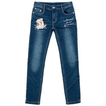 Jean fille Interdit de me gronder Lionita Marine - L'Atelier Des Tout-Petits