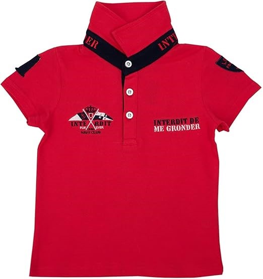 Polo Interdit De Me Gronder Océan rouge - L'Atelier Des Tout-Petits