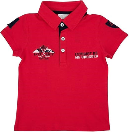 Polo Interdit De Me Gronder Océan rouge - L'Atelier Des Tout-Petits