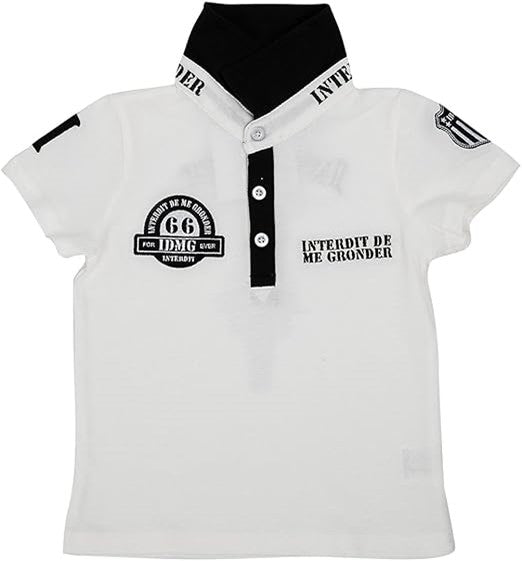 Polo Interdit De Me Gronder Route 66 blanc - L'Atelier Des Tout-Petits