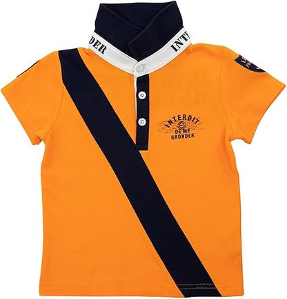 Polo Interdit De Me Gronder Style orange - L'Atelier Des Tout-Petits