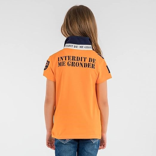 Polo Interdit De Me Gronder Style orange - L'Atelier Des Tout-Petits