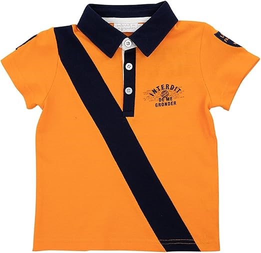 Polo Interdit De Me Gronder Style orange - L'Atelier Des Tout-Petits