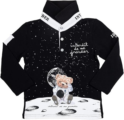 Polo manches longues Interdit De Me Gronder Luna - L'Atelier Des Tout-Petits