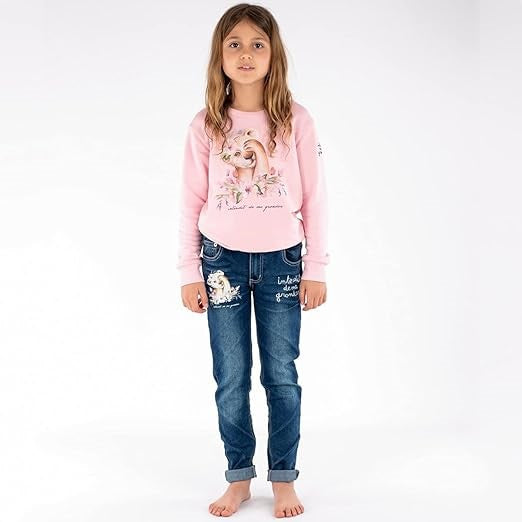 Pull Interdit De Me Gronder Liona rose - L'Atelier Des Tout-Petits