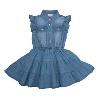Robe Interdit De Me Gronder Ska bleu jean - L'Atelier Des Tout-Petits