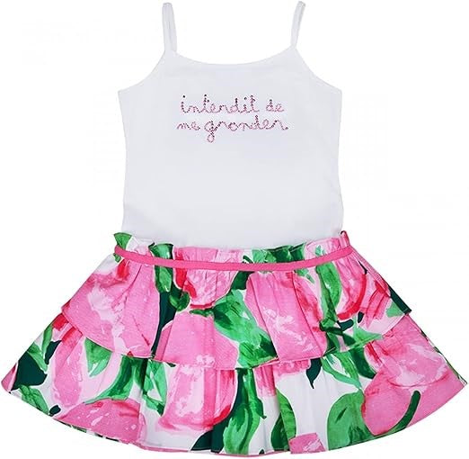 Robe fille Interdit De Me Gronder Flower Imprimé fleur - L'Atelier Des Tout-Petits
