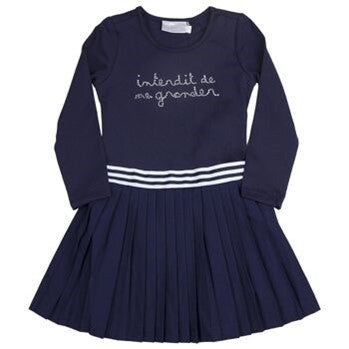 Robe fille Interdit De Me Gronder Plissa - L'Atelier Des Tout-Petits