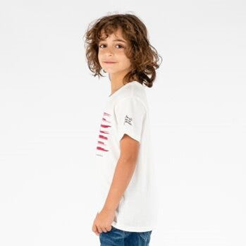 T-shirt Interdit De Me Gronder USA blanc - L'Atelier Des Tout-Petits