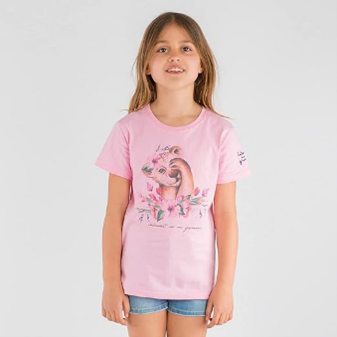T-shirt fille Interdit De Me Gronder Rosita rose - L'Atelier Des Tout-Petits