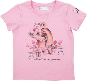 T-shirt fille Interdit De Me Gronder Rosita rose - L'Atelier Des Tout-Petits