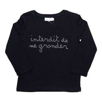T-shirt manches longues Interdit De Me Gronder Métal - L'Atelier Des Tout-Petits