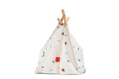 Figurines en bois Lilliputiens Le Tipi et les Indiens - L'Atelier Des Tout-Petits