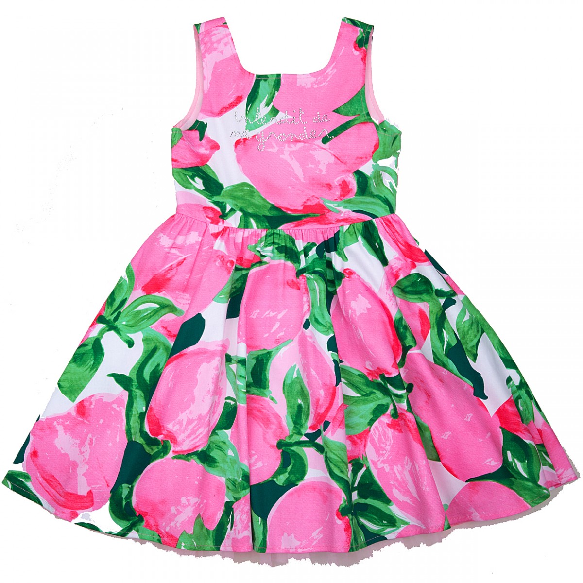 Robe fille Interdit De Me Gronder Déesse Imprimé fleur - L'Atelier Des Tout-Petits
