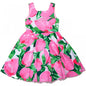 Robe fille Interdit De Me Gronder Déesse Imprimé fleur - L'Atelier Des Tout-Petits