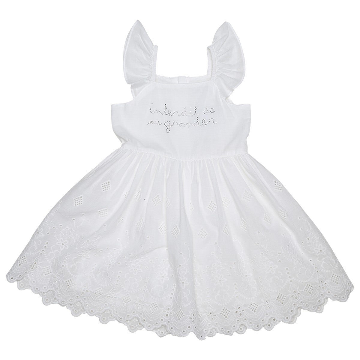Robe fille Interdit De Me Gronder Divina blanc - L'Atelier Des Tout-Petits