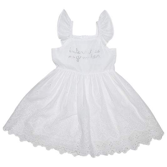 Robe fille Interdit De Me Gronder Divina blanc - L'Atelier Des Tout-Petits