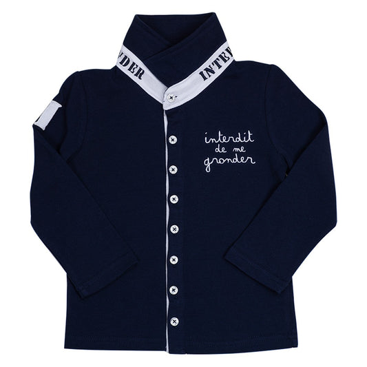 Haut col montant Interdit De Me Gronder Duo Marine - L'Atelier Des Tout-Petits