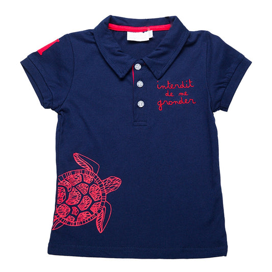 Polo Interdit De Me Gronder Island bleu - L'Atelier Des Tout-Petits