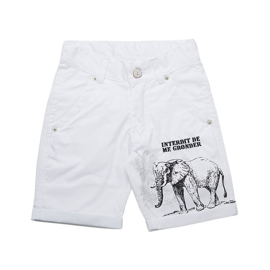 Short Interdit De Me Gronder Luck blanc - L'Atelier Des Tout-Petits