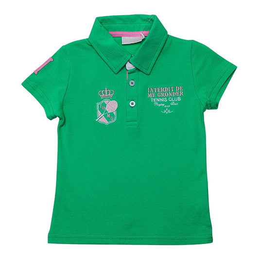 Polo Interdit De Me Gronder Oxford vert - L'Atelier Des Tout-Petits