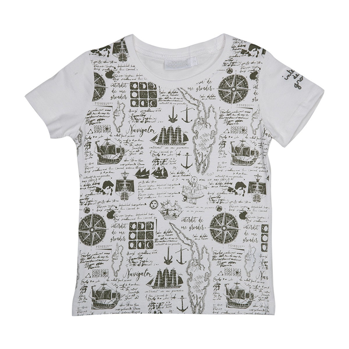 T-shirt Interdit De Me Gronder Pirate écru - L'Atelier Des Tout-Petits