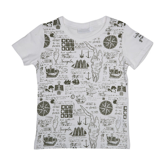T-shirt Interdit De Me Gronder Pirate écru - L'Atelier Des Tout-Petits