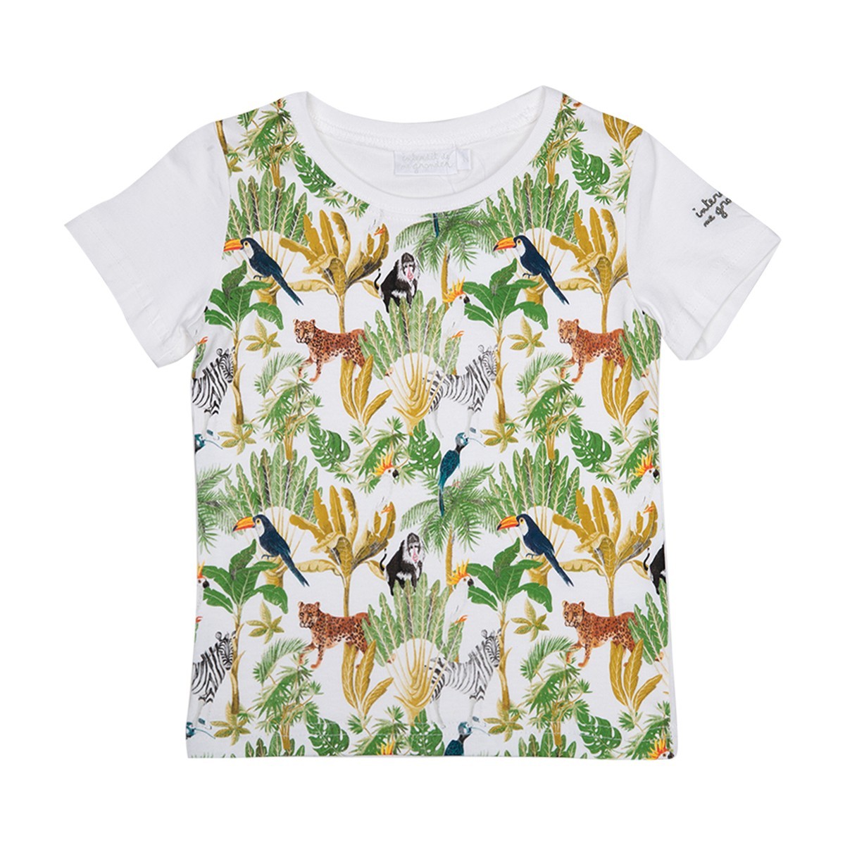T-shirt Interdit De Me Gronder Safari écru - L'Atelier Des Tout-Petits