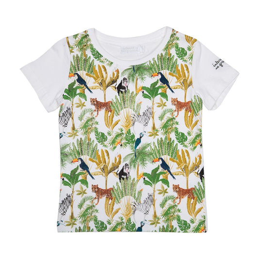 T-shirt Interdit De Me Gronder Safari écru - L'Atelier Des Tout-Petits
